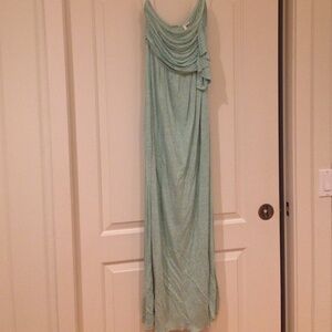 Aryn K Ruffle Strapless Maxi Dress Size Medium EUC